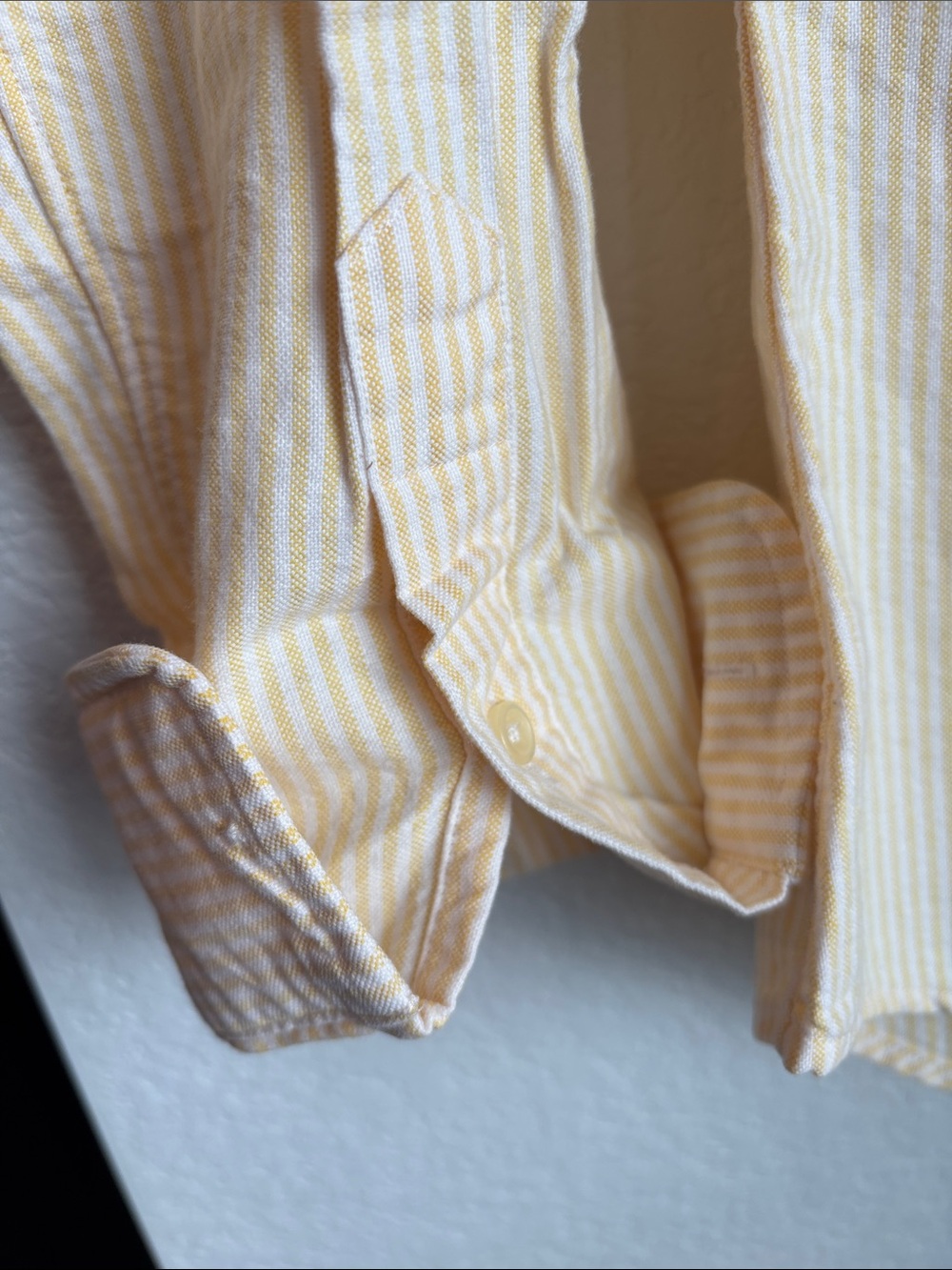 Polo by Ralph Lauren Cream and Yellow Striped Button Up - Picture 4 of 5